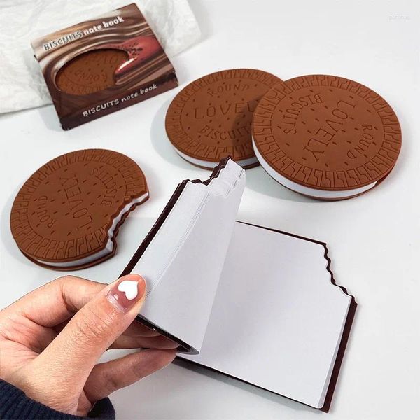 Bloc de notas con estilo Ins de galletas de Chocolate, Bloc de notas adhesivas N Times, pegatinas bonitas para planificador, marcapáginas, papelería