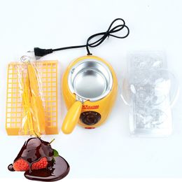 Chocolade smelten pot elektrische verwarming snoep boter single pot hart-vorm tool maken met keuken smelten voor zeep fontein