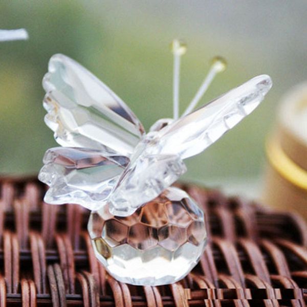 LIVRAISON GRATUITE + Choix Cristal Collection Précieux Papillon Souvenir Décorations De Mariage Party Favors cadeau promotionnel en gros wen4503