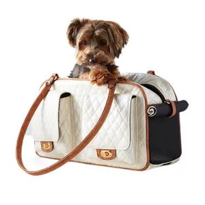 Keuze Luxe Hondendraagtas Puppy Kleine Hond Portemonnee Kat Valise Sling Bag Waterdichte Premium PU Lederen Draagtas voor Huisdier Draagtassen Outdoor Reizen Wandelen