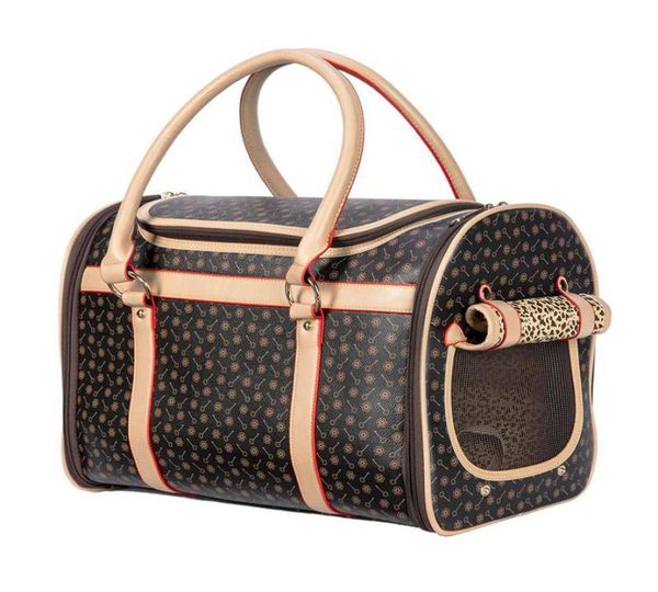 Choix de luxe pour animaux de compagnie chiot petit chien portefeuille chat Valise sac à bandoulière imperméable en cuir PU de qualité supérieure sac à main de transport pour l'extérieur T1522066