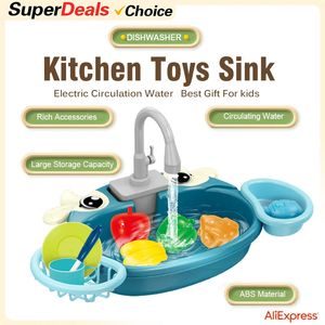 Choix Play House Toys Pretend Childrens Kitchen Wash Basin Sink Kids Set Toy pour garçons Girls Gifts 240416