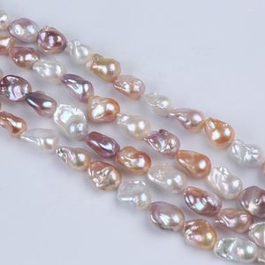 Tour de cou 14-20mm naturel blanc rose violet couleur mélangée perles d'eau douce brin baroque bijoux à bricoler soi-même accessoires