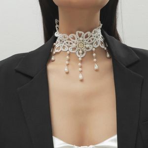 Gargantilla 1 pieza Collar de encaje vintage para mujer Accesorios Collar de joyería gótica