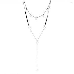 Ensemble de colliers ras du cou à 2 couches avec pendentif en forme de cœur d'amour, style Boho, longue chaîne en acier inoxydable, bijoux bohème, cadeau d'anniversaire pour femmes