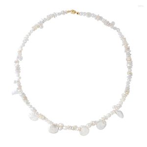 Ras du cou 2022 irrégulière collier de perles d'eau douce à la mode Simple sauvage réel pour les femmes Banquet charme Naszyjnik bijoux
