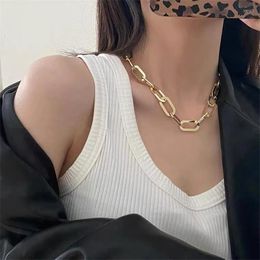 Choker 2023 Punk Gouden Ketting Ketting Voor Vrouwen Twist Chunky Dikke Slot Kettingen Sieraden Op De Hals Vrouwelijke Collier