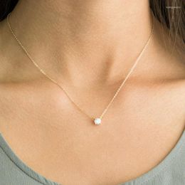 Choker 2023 glanzend zirkoon onzichtbare transparante dunne lijn eenvoudige ketting vrouwen sieraden collana kolye Bijoux kraag collier