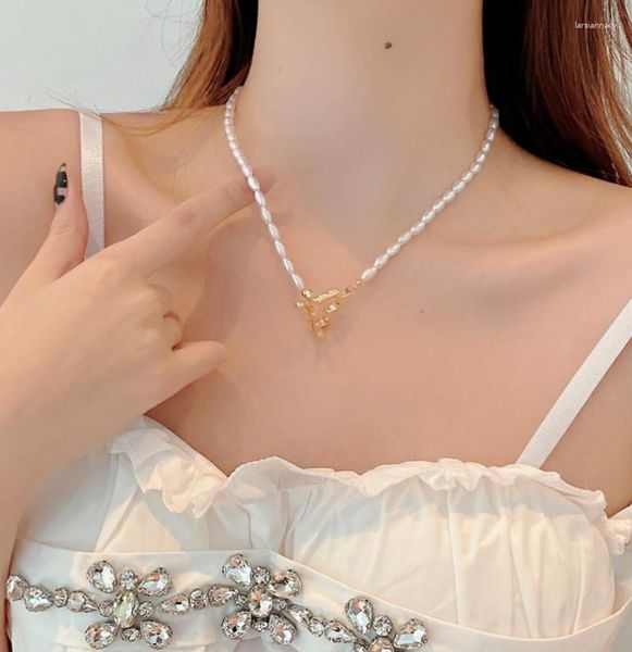 Choker 2023 Tendance Simple Coeur Pendentif Man-made Pearl Collier Insolite Pour Les Femmes Bijoux De Mode