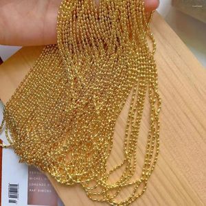 Gargantilla 20 piezas collar de oro simple para mujeres hombres color ovalado bola cadena collares accesorios de joyería