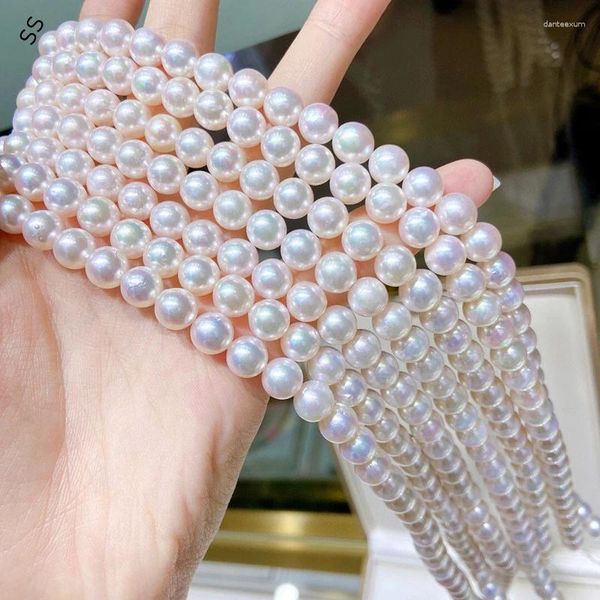 Gargantilla 8-9 mm Real natural Collar de perlas de agua dulce Vestidos de noche