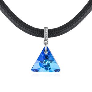 Tour de cou BAFFIN Triangle perles cristaux d'autriche pour les femmes corde chaîne déclaration colliers fête mariage bijoux