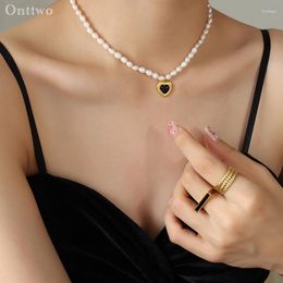 Choker barokke zoetwater parel ketting voor vrouw hart hangers met opaal kralen streng kettingen sieraden cadeau kraag para mujer