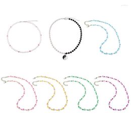 Ras du cou collier de perles colliers faits à la main perles matériel parfait bijoux cadeau pour femme adolescente