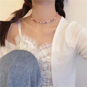 Collier ras du cou en perles pour femmes, Design Unique, mode d'été, personnalisé, tendance, couleur, pendentif coloré, boucle à homard