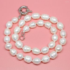 Choker Beauty 10mmx12mm Teardrop Growth Real Pearl Handmade Necklace 17inches Choisissez la couleur