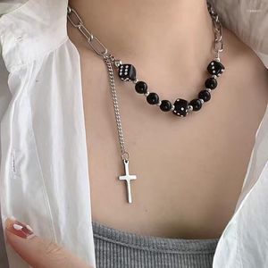 Choker Black Dice Ketting Meisjesketting Mode Kruis Veelzijdig