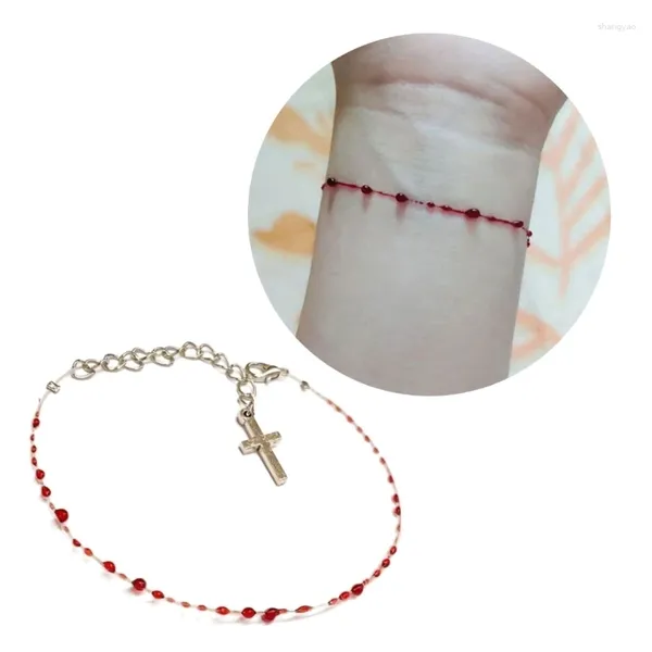 Bracelet/collier avec goutte de sang ras du cou, pendentif, matériau en alliage