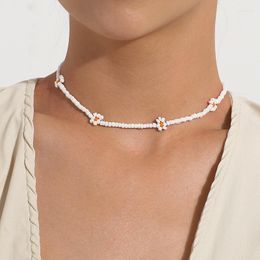 Choker Bohemia Sieraden Kralen Multicolor Flower Necklace for Women 2022 Boho Collar Chunky Luxury Party Accessories