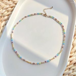 Tour de cou Boho bijoux en cristal coloré fournisseur en gros perlé pour les femmes accessoires