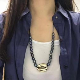 Gargantilla Boho Puka Natural Cowrie Shell declaración collar mujeres barroco perla Bijoux Collier Coquillage joyería