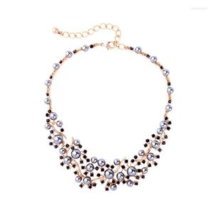 Collier ras du cou en perles acryliques, 2 couleurs, gris et blanc, prix de gros, le plus décent, élégant, bijoux pour femmes, 2022