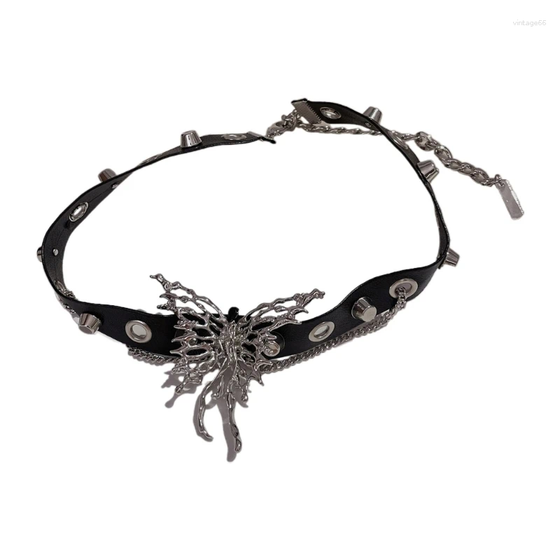 Choker Butterfly Necklace Punk Goth Jewelry Collar Gift For Men Women