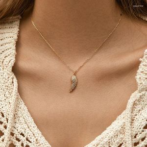 CCGOOD – colliers avec pendentif en forme d'aile, chaîne plaquée or, tendance, cadeau pour femmes, bijoux Vintage, collier en métal de haute qualité