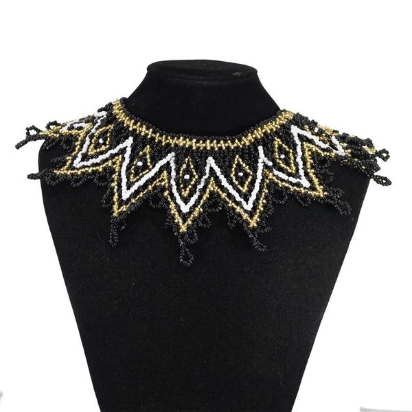 Collier ras du cou ethnique bohème en résine pour femmes, collier de perles fait à la main, déclaration africaine, bijoux de fête de Festival