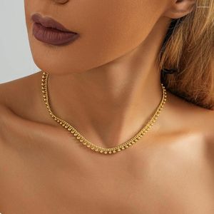 Collier ras du cou en cuivre pour femmes, idées de mode simples et polyvalentes, bijoux de rue pour dames, vente en gros, 2023