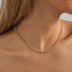 Collier ras du cou créatif rétro en cuivre pour femmes, personnalité Simple, cadeau de fête d'anniversaire pour dames, vente en gros, vente directe