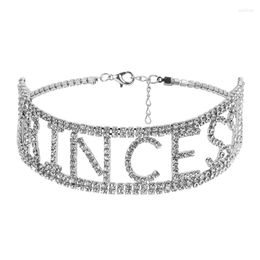 Choker Dainty Pour Strass Lettre Couple Colliers À La Main Cadeau De Noël Pendentif Romantique Chaîne Courte Femmes T8NB