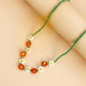 Gargantilla Egirl Jewelry Cool Colorful Beads COLLAR COLGANTE DIY Fashion Flower Charm Y2K para mujeres Punk Accessor