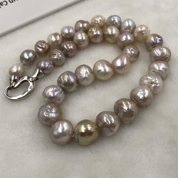 Tour de cou ELEISPL 45cm 11-15mm sillon naturel Kasumi perles baroques collier bijoux pour femmes #498-25-2