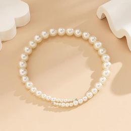 Ras du cou exquis collier de perles simulées pour les femmes mariée mode déclaration fête clavicule bijoux