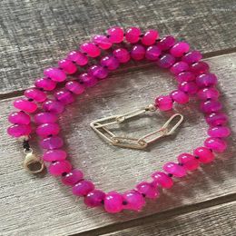 Collier ras du cou en pierre naturelle de haute qualité, perles en cristal rose, mélange et assortiment de bijoux Glamour pour fête de Banquet, cadeau pour femme