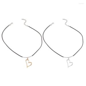 Ras du cou mode creux amour coeur pendentif colliers pour femmes filles Harajuku collier coréen doux Cool Y2k bijoux 2023