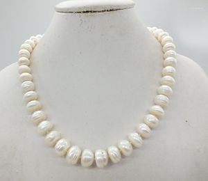 Gargantilla Perlas de Agua Dulce Collar de Perlas Negras/Blancas Enorme Barroco 12-14MM 18 Pulgadas.