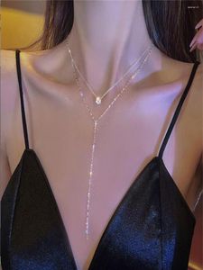 Choker Fringe Imitation Jewel Collier Luxueux Double Sexy Chaîne De Clavicule Exquis