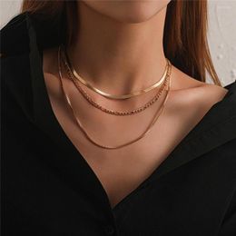 Gargantilha Ouro Prata Conjunto de Pingente de Moeda Corrente Elo 3 Camadas Colar Feminino Amuletos Moda Collier Feminino Colar Jóias Presente