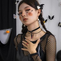 Choker goth kpop schattige mini gekleurde mes hanger ketting voor vrouwenkwaliteit flanel kwastje punk girl cadeau y2k accessoires