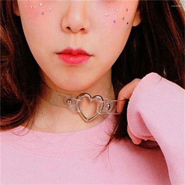 Choker Gothic Transparent PU Leather