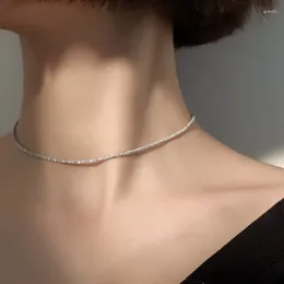 Gargantilla Gypsophila Collares con iniciales para mujer collar de cadena de clavícula estética accesorios de joyería exquisitos Collares de regalo 2023