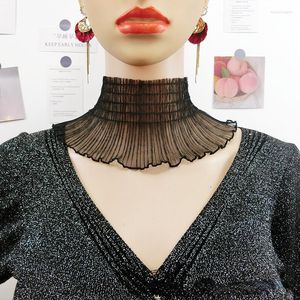 Gargantilla, trabajo hecho a mano, encaje blanco y negro, conjunto de collar hueco, moda gótica, joyería Sexy para mujer