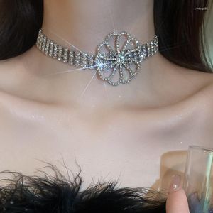 Collier ras du cou KAITIN belle fleur cristal colliers pour femmes brillant strass dames fête mariages bijoux accessoires