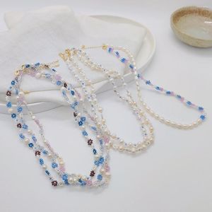 Choker KKBEAD Vintage Mode Diasy Halsketten Für Mädchen Freunde Geschenke Natürliche Süßwasser Perle Halskette Frauen Schmuck