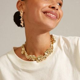 KMVEXO – Collier ras du cou en métal liquide pour femmes, épais, irrégulier, Grunge, tendance, Punk, bijoux, cadeaux de fête