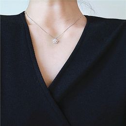 Gargantilla bisutería coreana, Collares de copo de nieve de Color plateado para mujer, joyería llamativa de moda, Collares Kolye