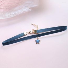 Choker Koreaanse stijl Star ketting voor vrouwen mode Harajuku bloem fluwelen kanten kettingen korte sleutelbeen nek sieraden geschenken fs55
