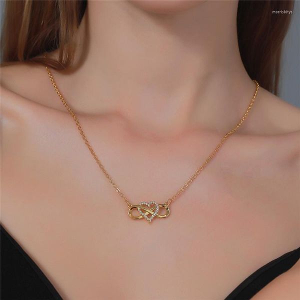 Choker Version Coréenne De La Mode À La Mode Titane Acier Collier Femme Rétro Sexe Coeur Clavicule Chaîne Ins Vent Pendentif Bijoux Cadeau